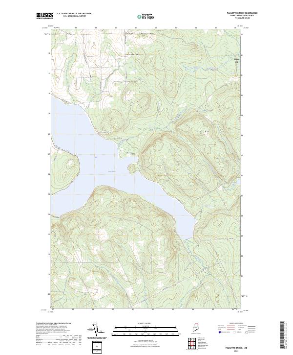 US Topo 7.5-minute map for Paulette Brook ME