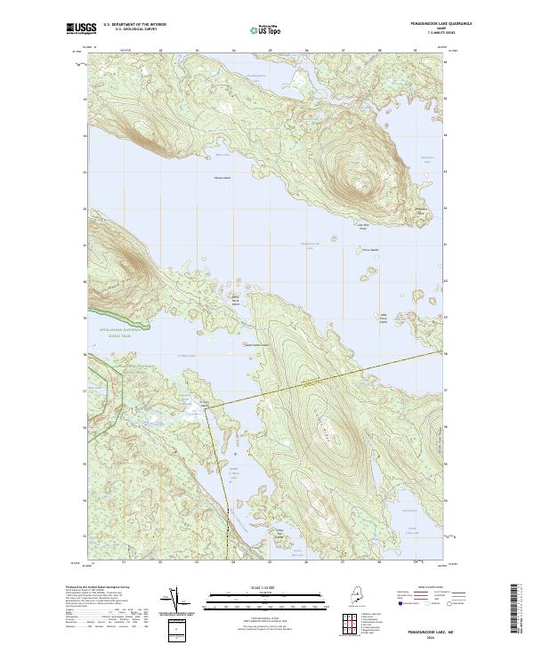 US Topo 7.5-minute map for Pemadumcook Lake ME