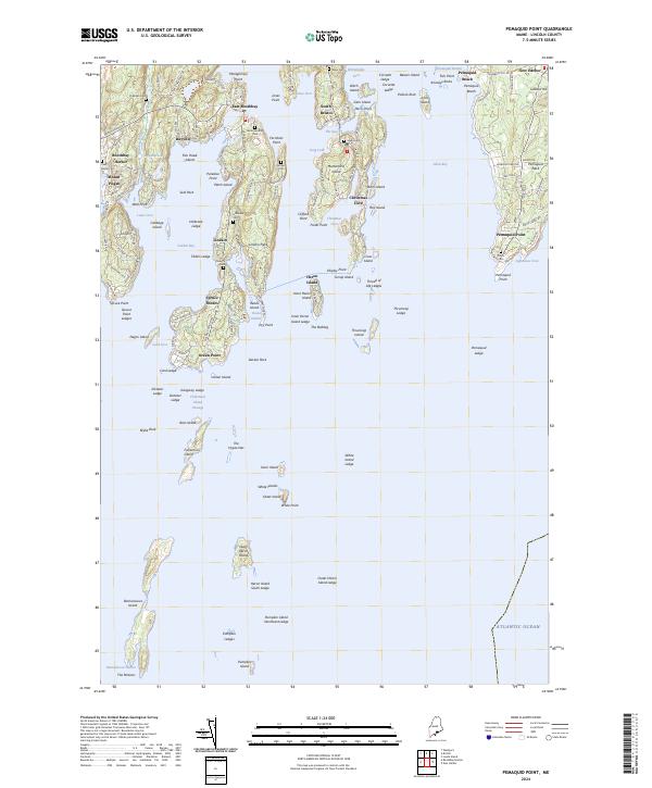 US Topo 7.5-minute map for Pemaquid Point ME