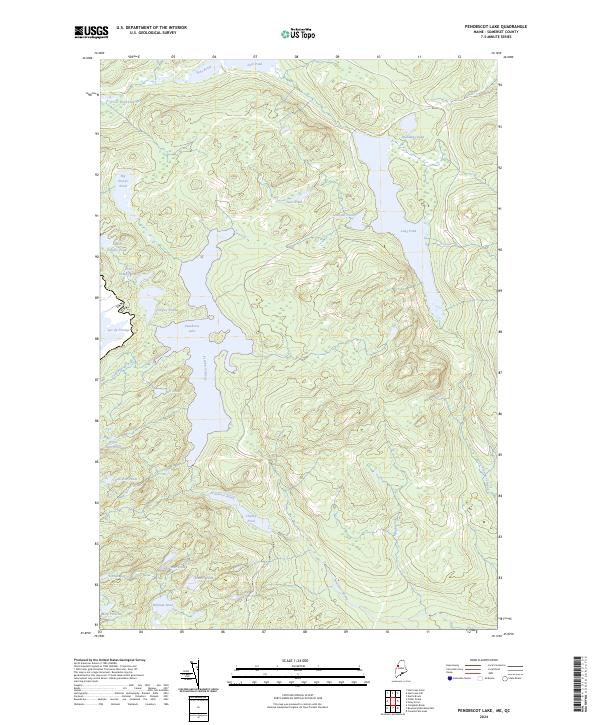 US Topo 7.5-minute map for Penobscot Lake MEQC