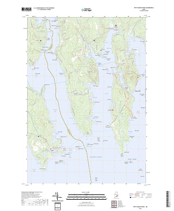 US Topo 7.5-minute map for Petit Manan Point ME