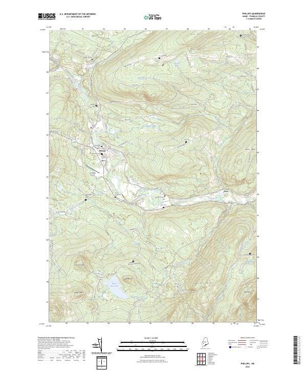 US Topo 7.5-minute map for Phillips ME