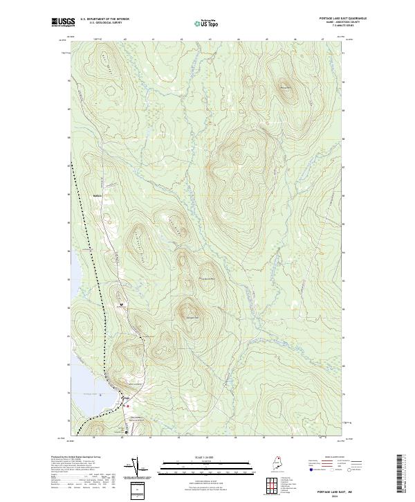 US Topo 7.5-minute map for Portage Lake East ME