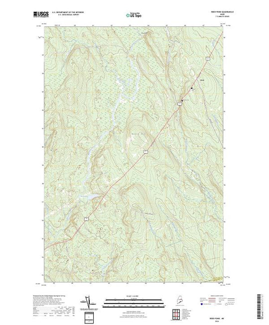 US Topo 7.5-minute map for Reed Pond ME – American Map Store