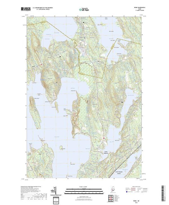US Topo 7.5-minute map for Rome ME – American Map Store