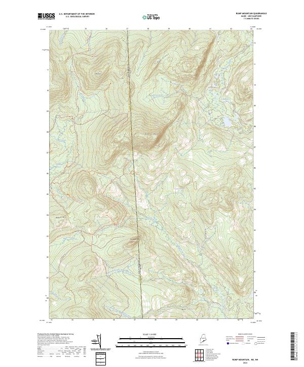 US Topo 7.5-minute map for Rump Mountain MENH – American Map Store
