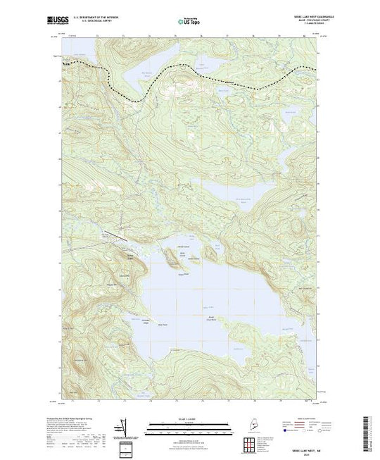 Uss Sebec US Topo 7.5-minute map for Sebec Lake West ME – American Map Store