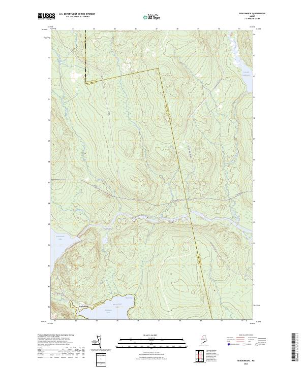 US Topo 7.5-minute map for Seboomook ME