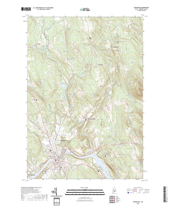 US Topo 7.5-minute map for Skowhegan ME