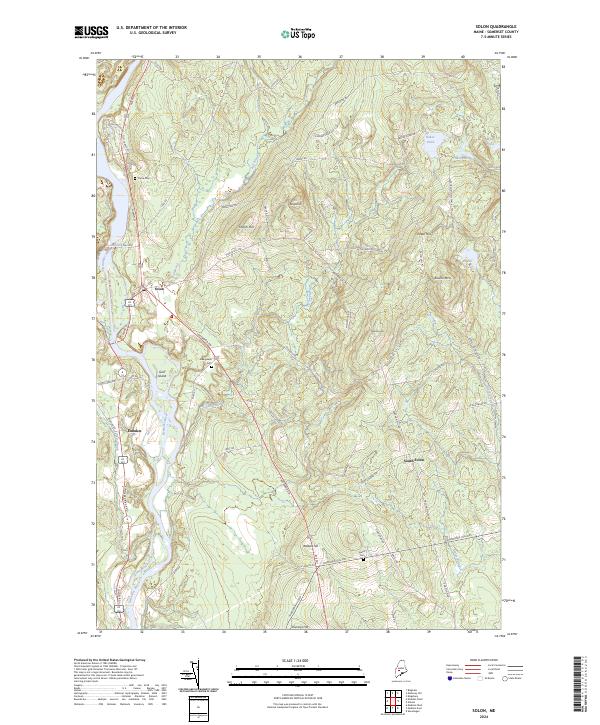 US Topo 7.5-minute map for Solon ME – American Map Store