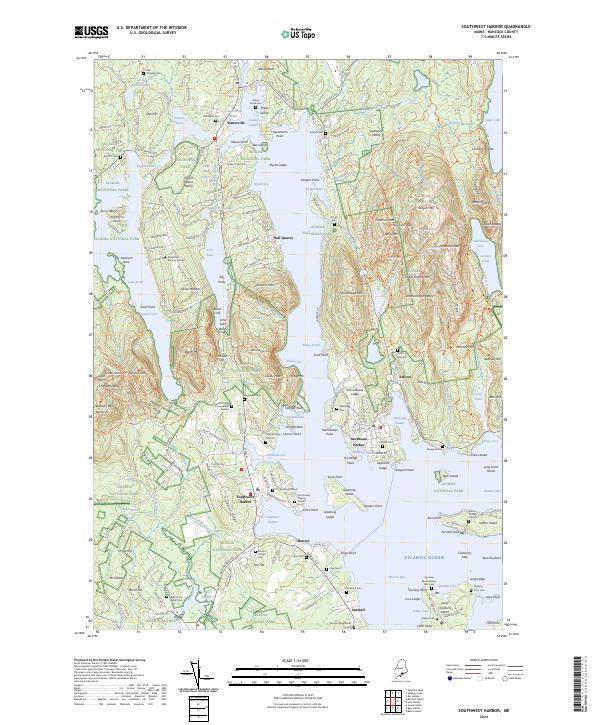 US Topo 7.5-minute map for Southwest Harbor ME