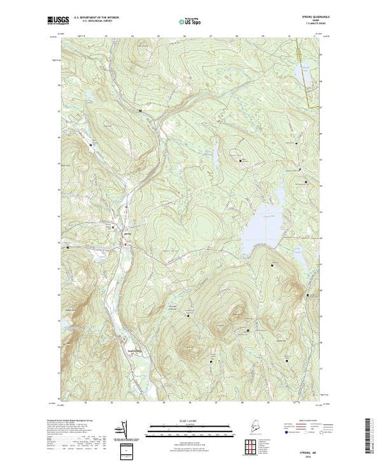 US Topo 7.5-minute map for Strong ME – American Map Store