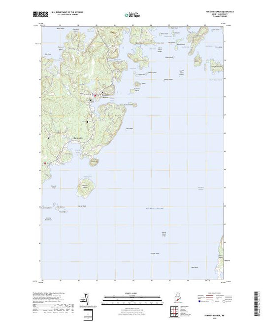 US Topo 7.5-minute map for Tenants Harbor ME – American Map Store