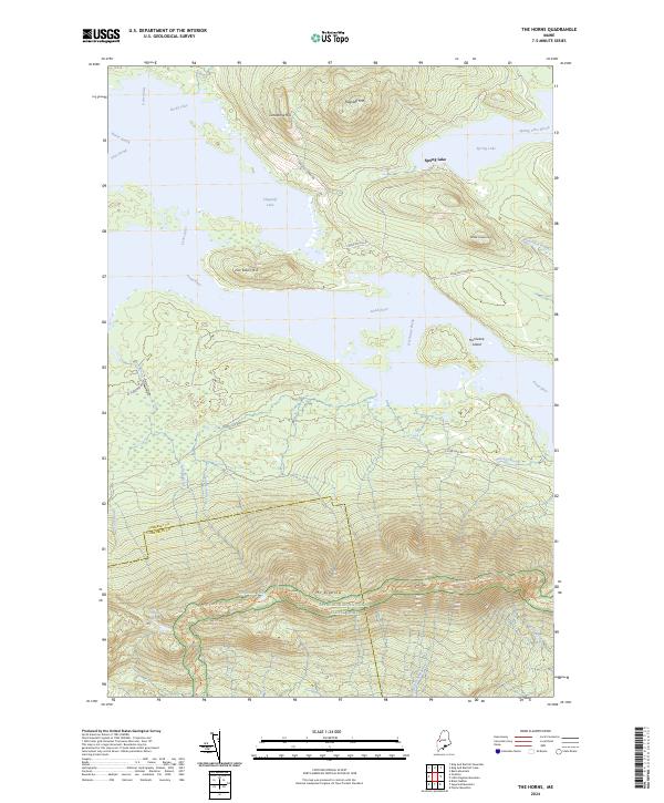 US Topo 7.5-minute map for The Horns ME