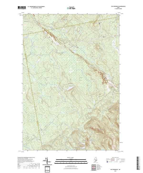 US Topo 7.5-minute map for The Horseback ME