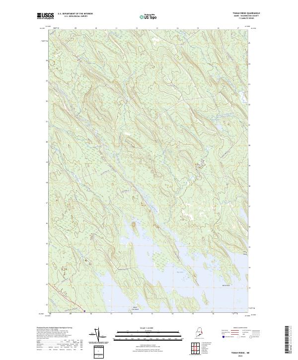 US Topo 7.5-minute map for Tomah Ridge ME
