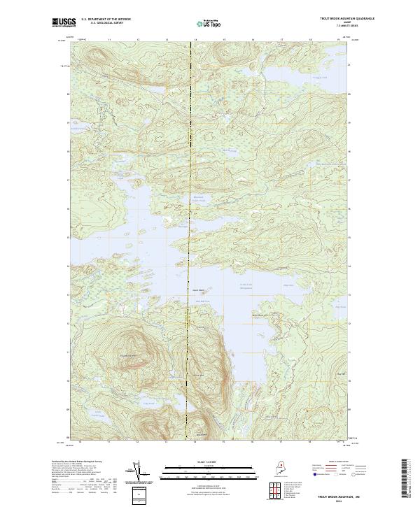 US Topo 7.5-minute map for Trout Brook Mountain ME