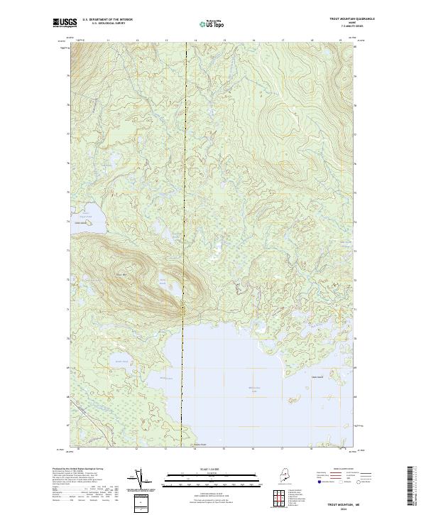 US Topo 7.5-minute map for Trout Mountain ME
