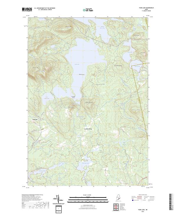 US Topo 7.5-minute map for Tunk Lake ME