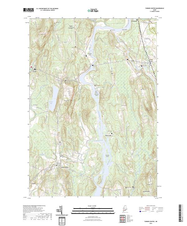 US Topo 7.5-minute map for Turner Center ME
