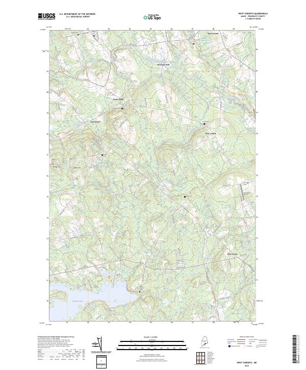 US Topo 7.5-minute map for West Corinth ME