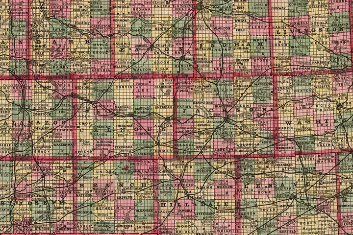 Official Map of Michigan, 1885