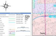 Colorcast Zip Code Style Wall Map of Detroit, MI. by Market Maps