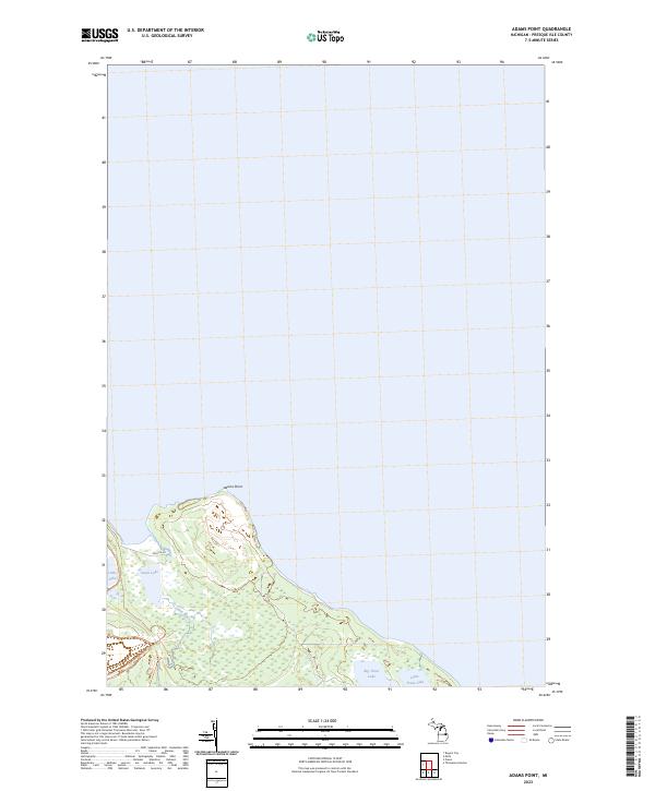 US Topo 7.5-minute map for Adams Point MI