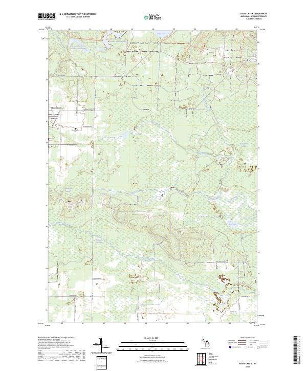 US Topo 7.5-minute map for Addis Creek MI