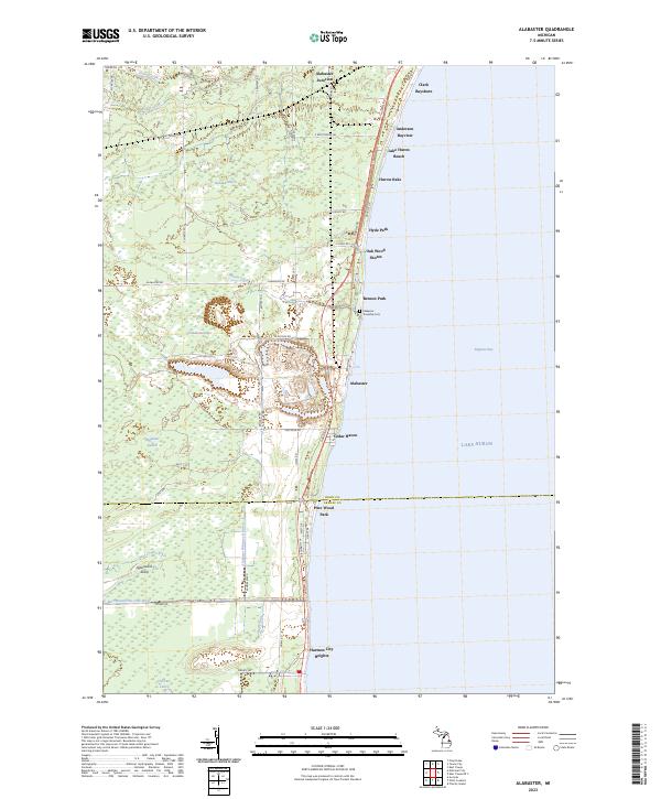 US Topo 7.5-minute map for Alabaster MI