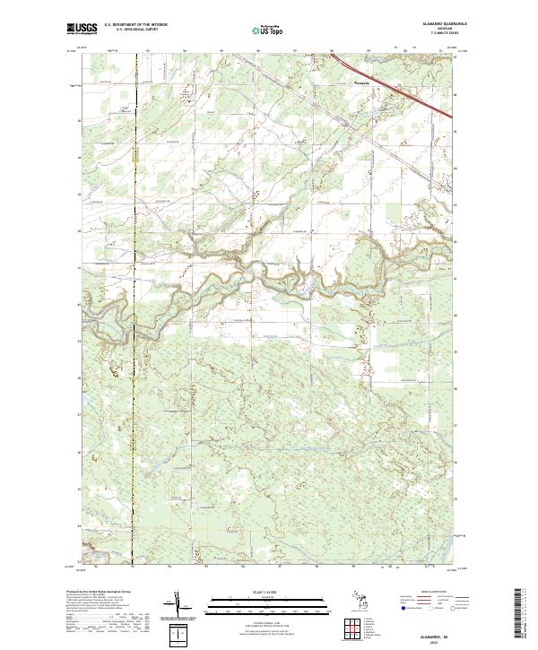 US Topo 7.5-minute map for Alamando MI
