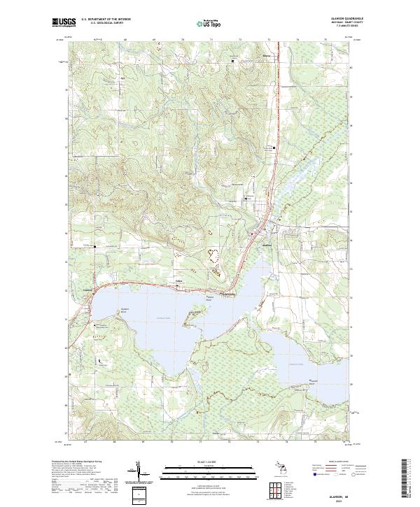 US Topo 7.5-minute map for Alanson MI