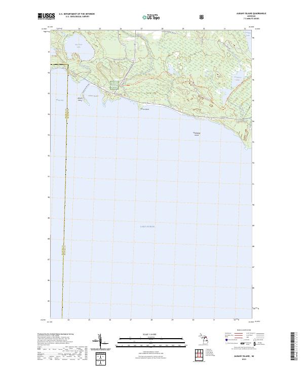 US Topo 7.5-minute map for Albany Island MI