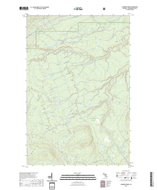 US Topo 7.5-minute map for Aldridge Creek MI – American Map Store
