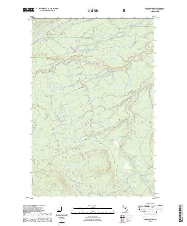 US Topo 7.5-minute map for Aldridge Creek MI