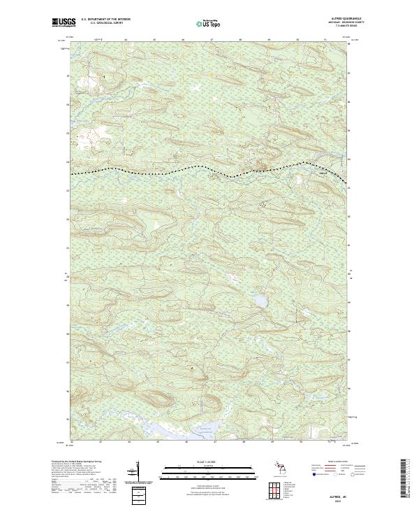 US Topo 7.5-minute map for Alfred MI