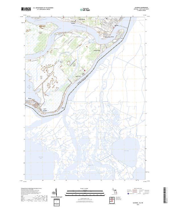 US Topo 7.5-minute map for Algonac MION