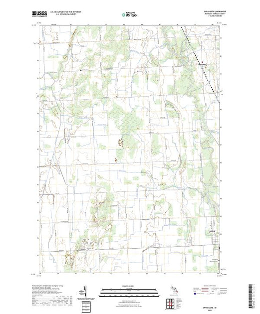 Applegate Bridge Map US Topo 7.5-minute map for Applegate MI – American Map Store