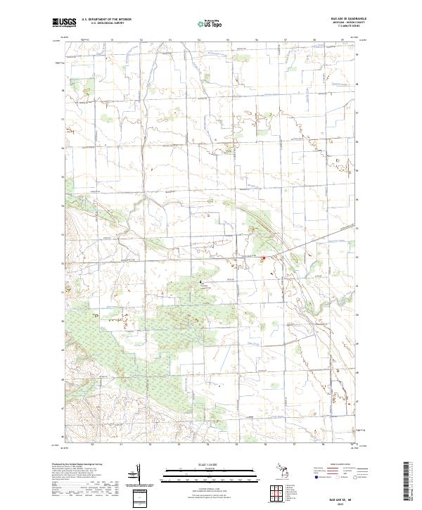 US Topo 7.5-minute map for Bad Axe SE MI