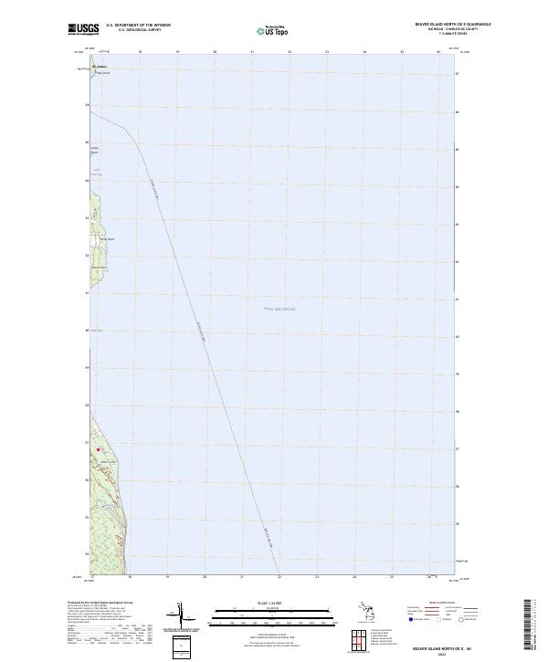 US Topo 7.5-minute map for Beaver Island North OE E MI