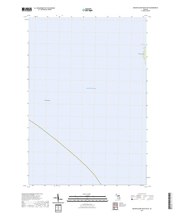 US Topo 7.5-minute map for Beaver Island South OE W MI