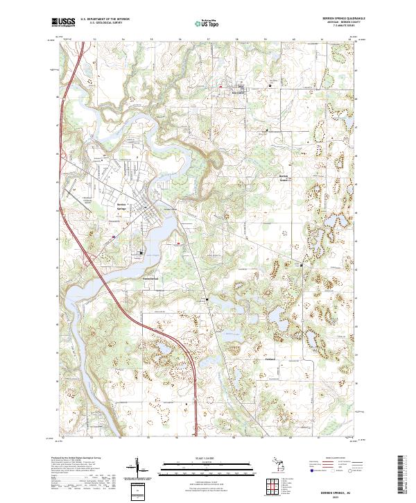 US Topo 7.5-minute map for Berrien Springs MI