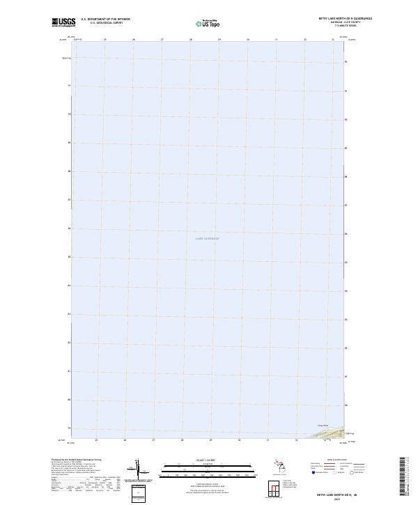 US Topo 7.5-minute map for Betsy Lake North OE N MI
