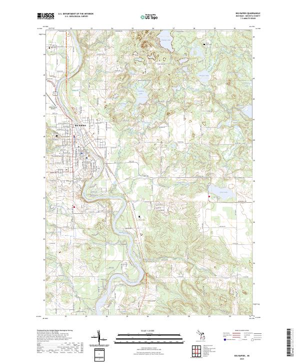 US Topo 7.5-minute map for Big Rapids MI