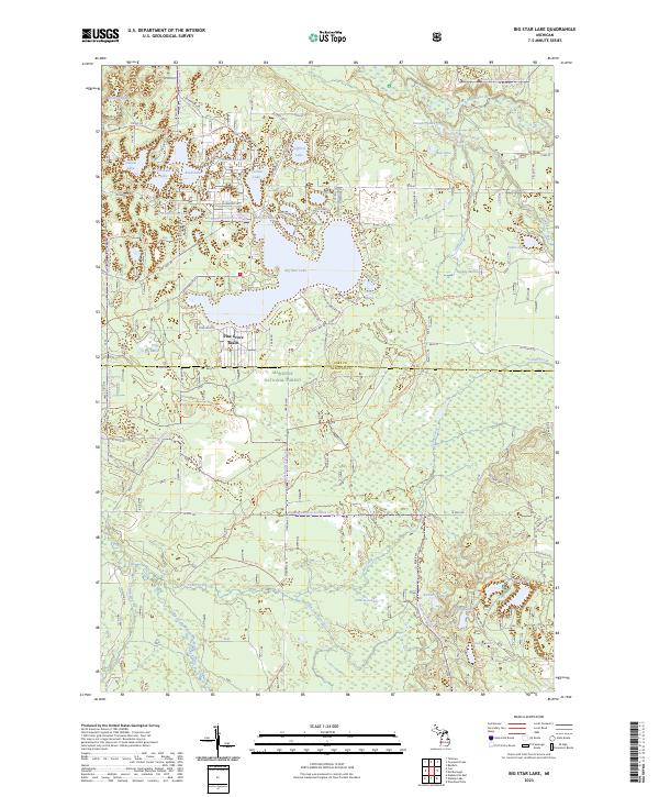 US Topo 7.5-minute map for Big Star Lake MI