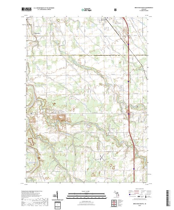 US Topo 7.5-minute map for Birch Run South MI