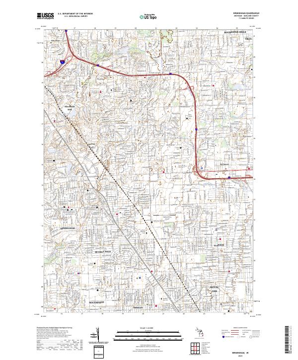 US Topo 7.5-minute map for Birmingham MI