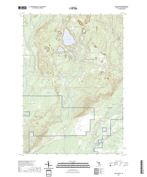 US Topo 7.5-minute map for Black Creek MI