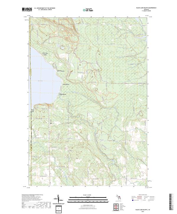 US Topo 7.5-minute map for Black Lake Bluffs MI
