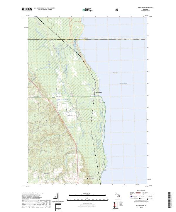 US Topo 7.5-minute map for Black River MI
